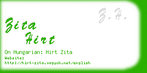 zita hirt business card